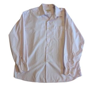 Tommy Bahama Men’s Long Sleeve Button Down Shirt | 17.5 34/35 | Purple Stripe